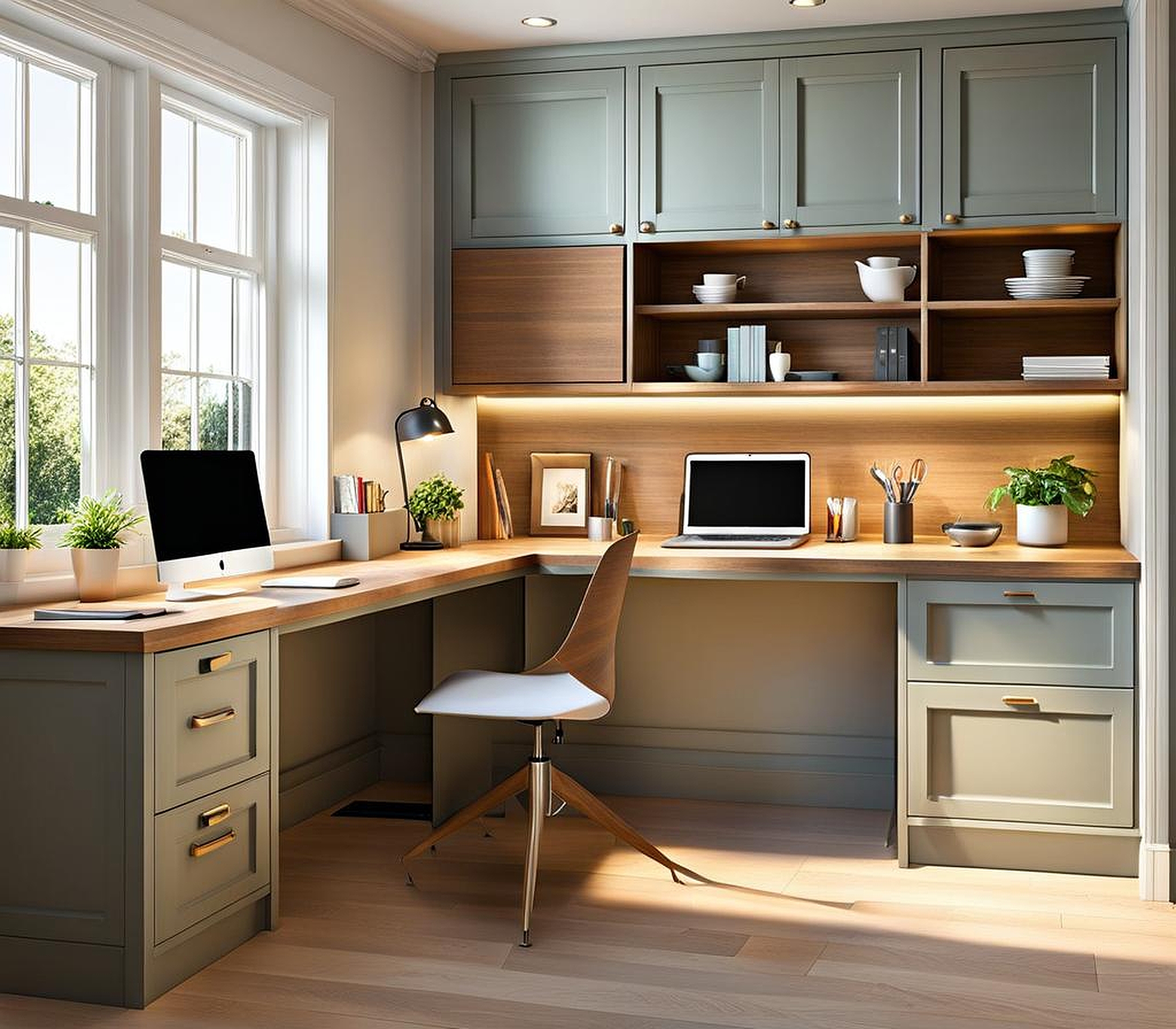 desk in kitchen ideas