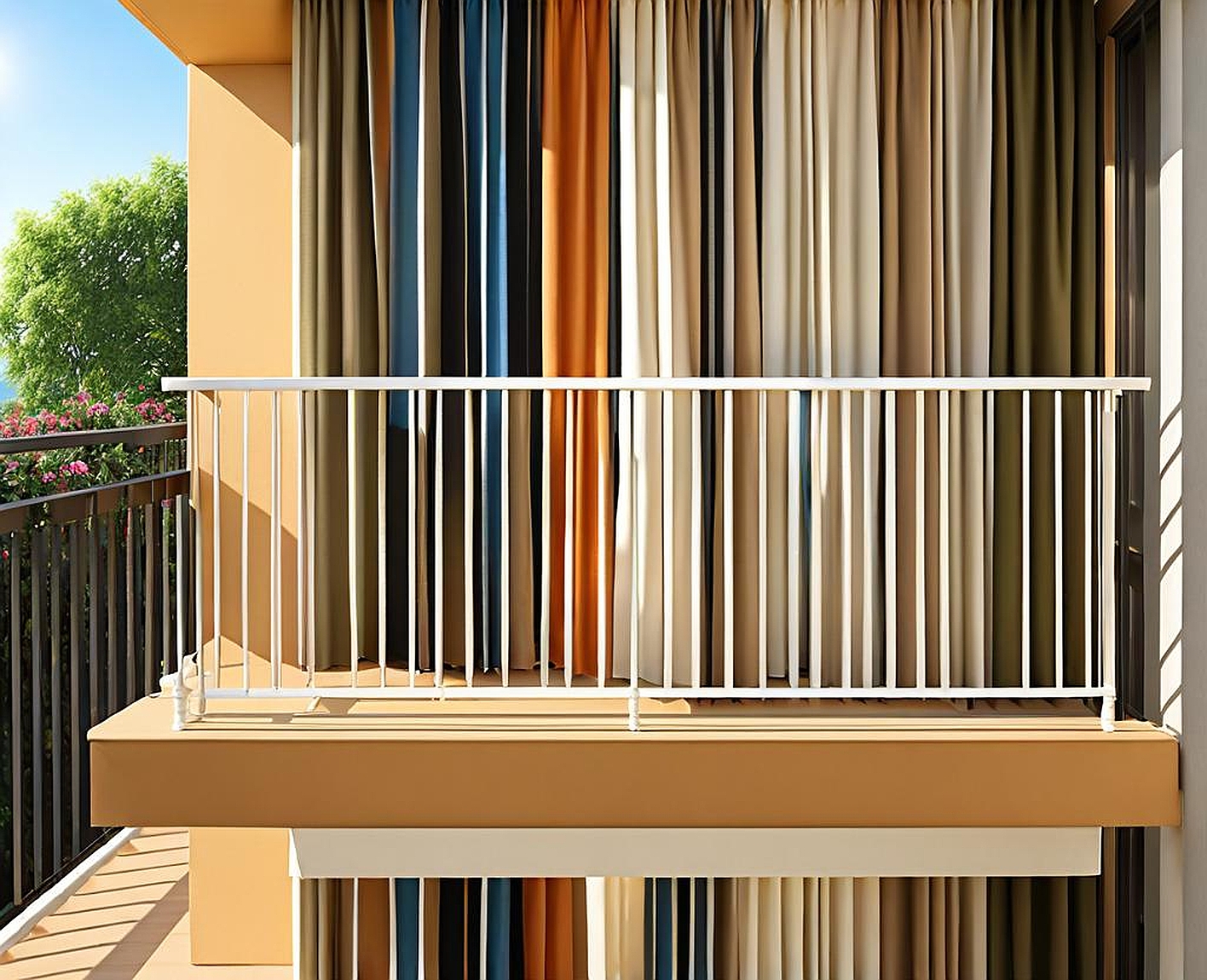 Savoring the View with Apartment Balcony Sun Shades and Railings