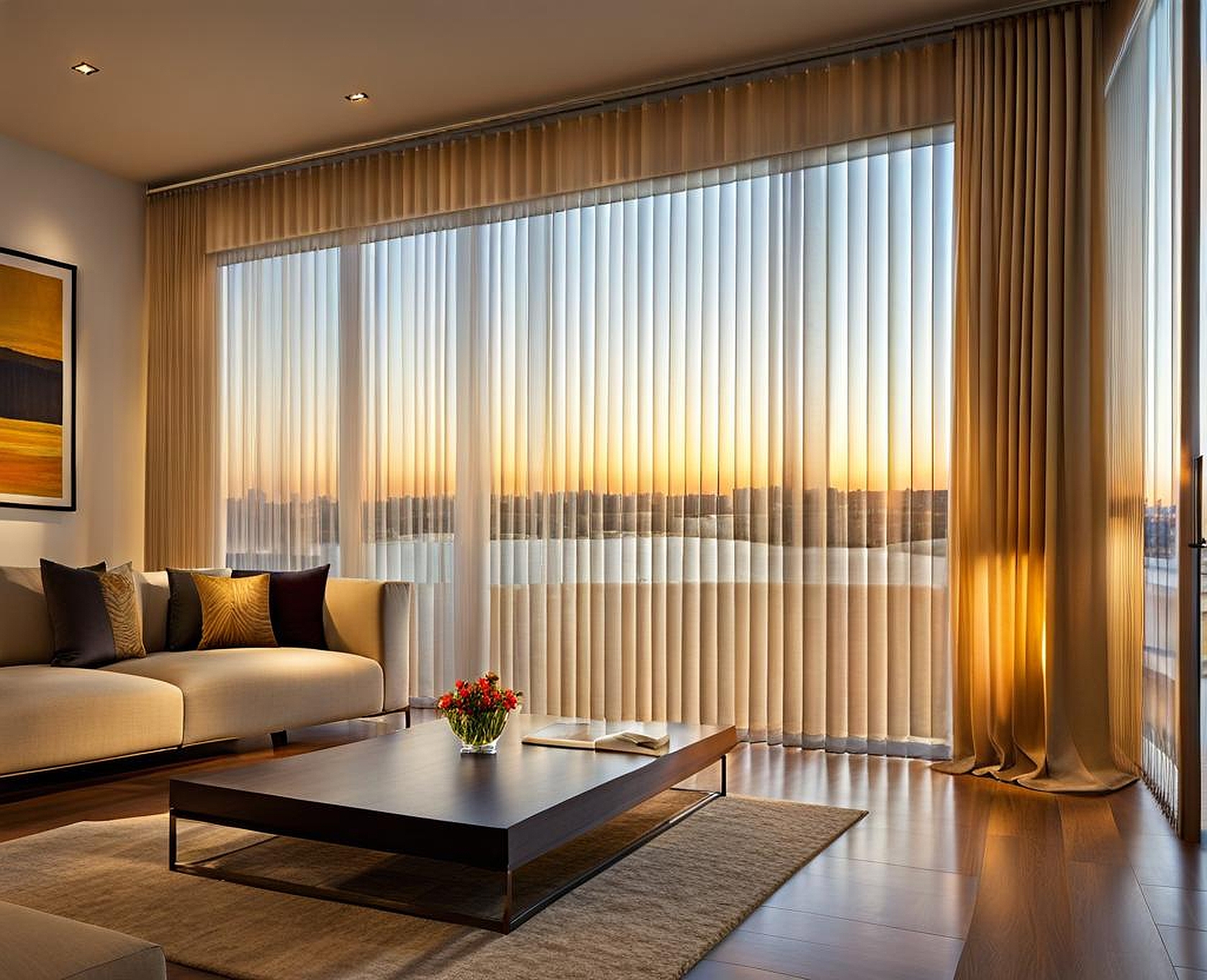 Interior Design Inspiration for Sheer Curtains Over Vertical Blinds