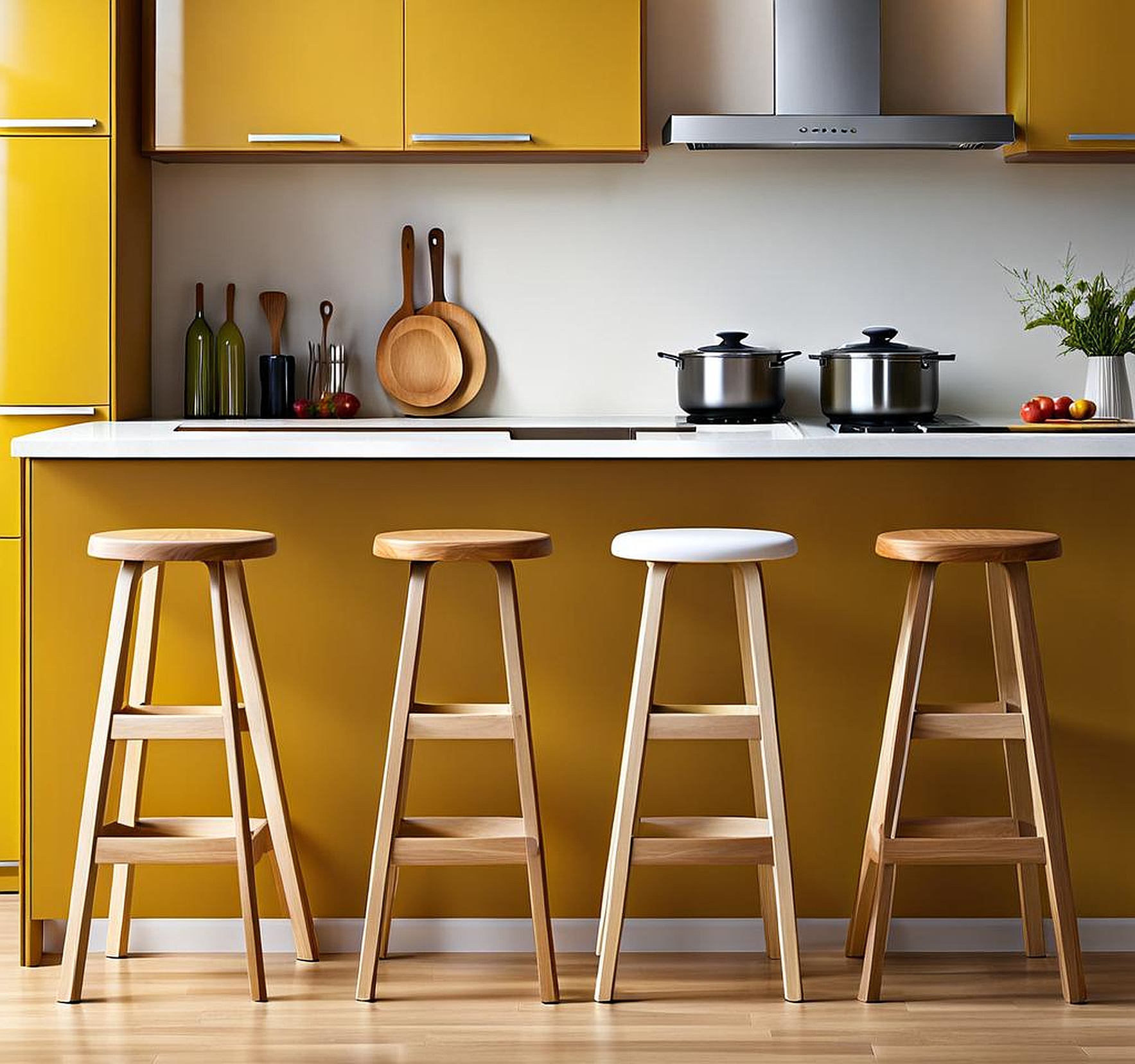 Designer Kitchen Stools with Steps for Contemporary Home Decor