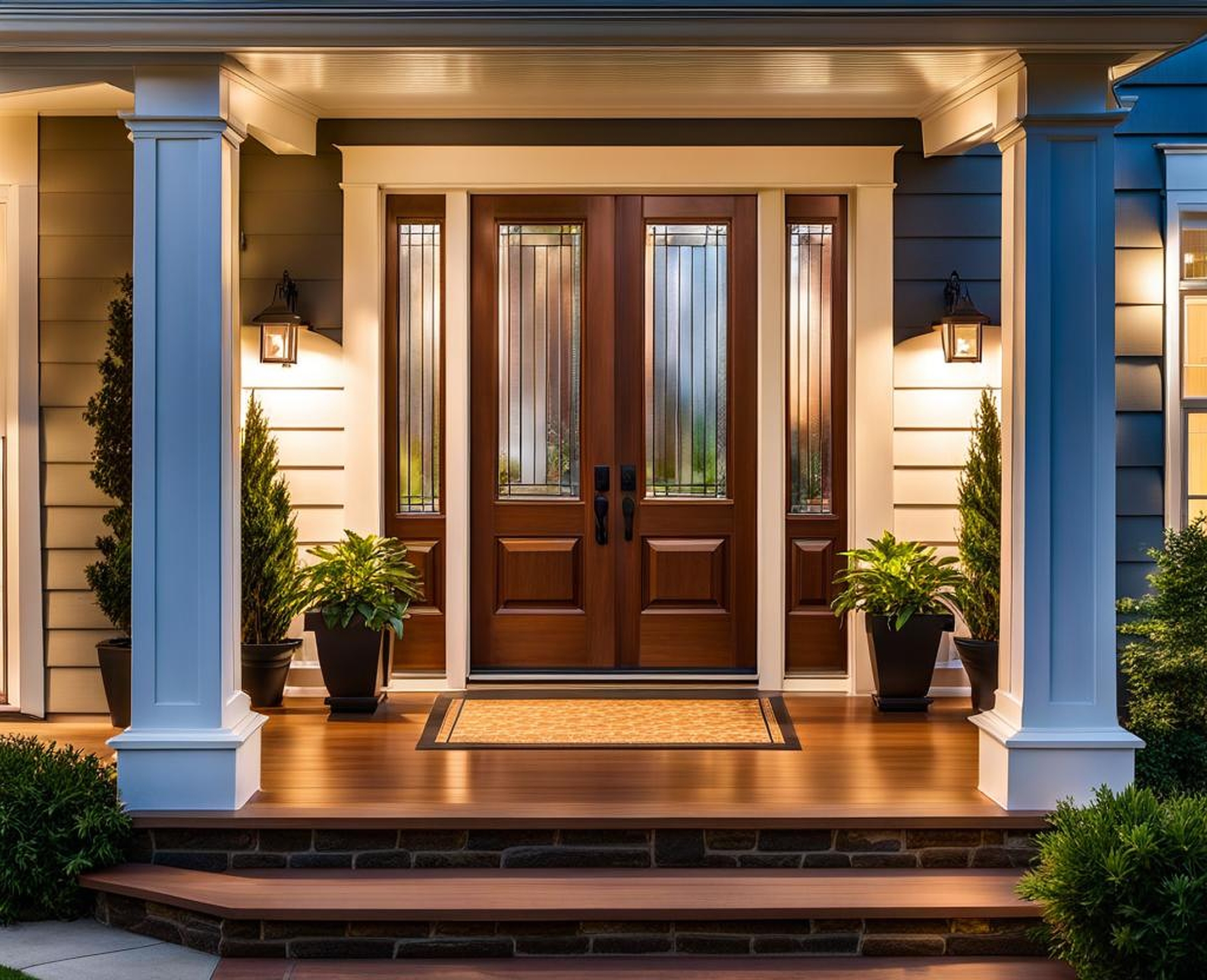 enclosed front porch entry