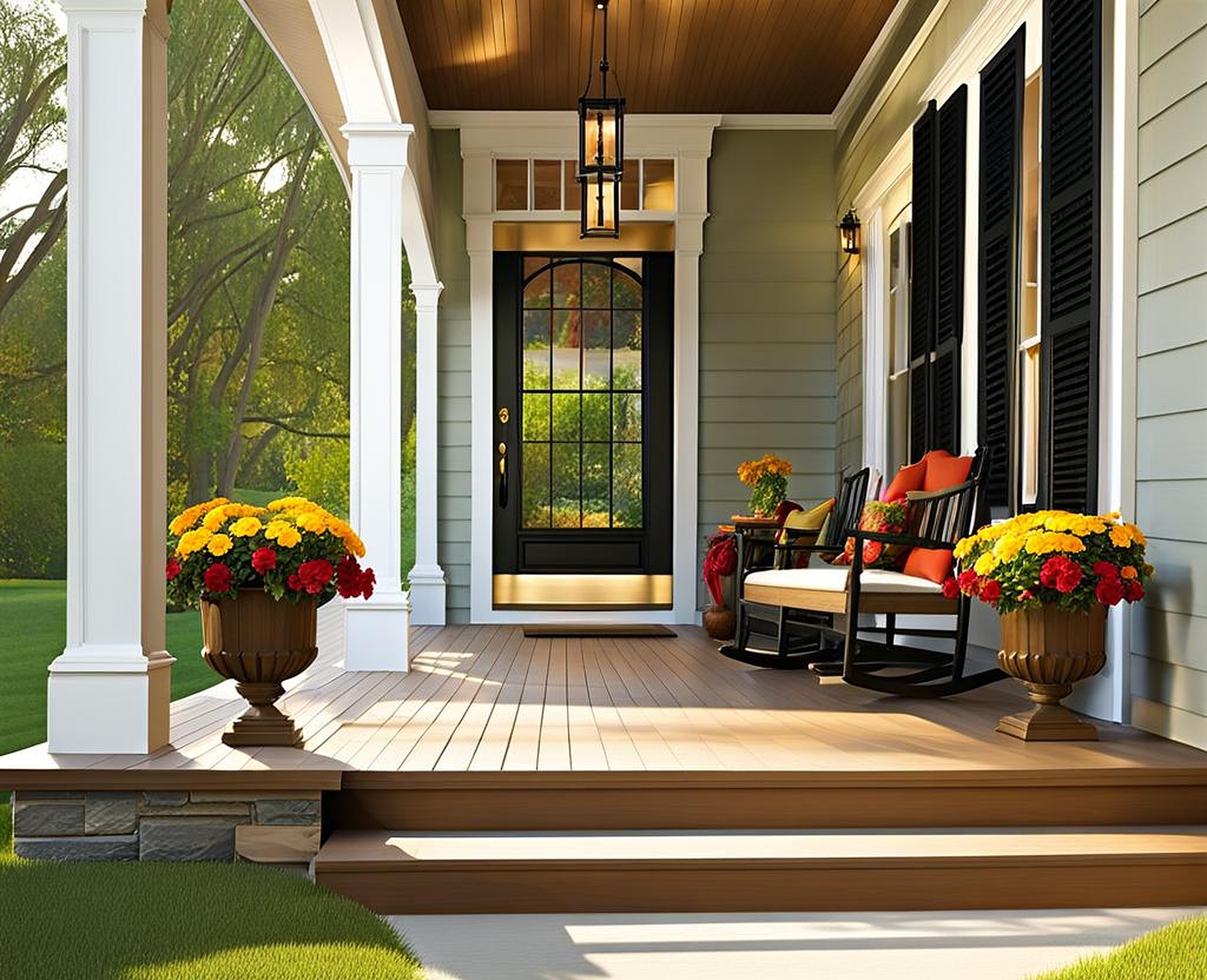 Creating a Beautiful Front Porch with Post and Railing Ideas